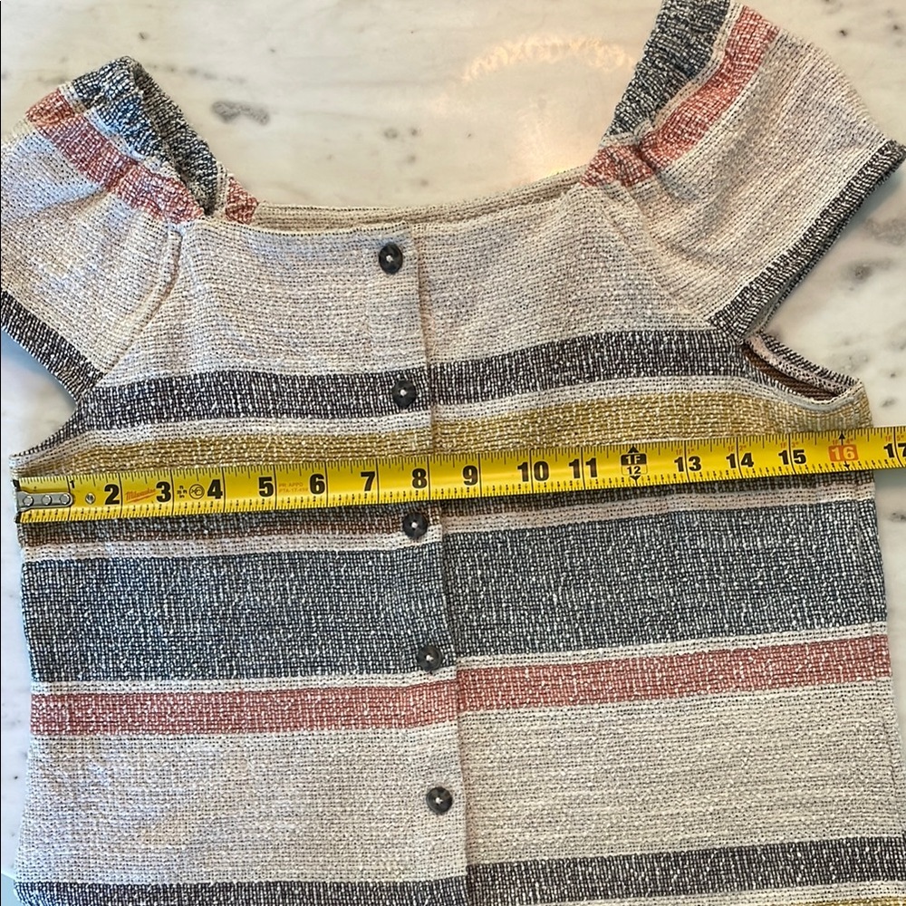 Madewell Texture & Thread Multicolor Striped Button-Up Top - Picture 6 of 7